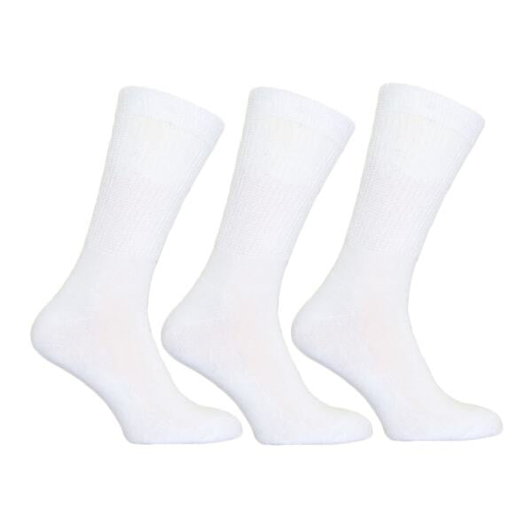 Simply Mens Memory Cushioned Socks (Pack Of 3) (11-14) GOODS Superdrug White  