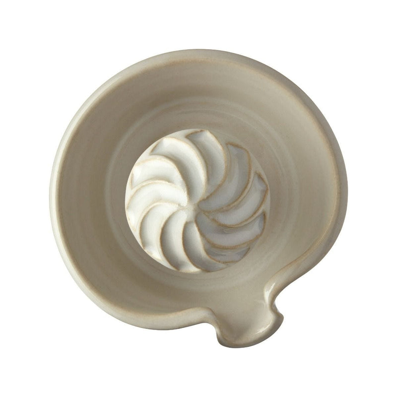 Arwyn Jones white ceramic lemon squeezer hand carved - British product