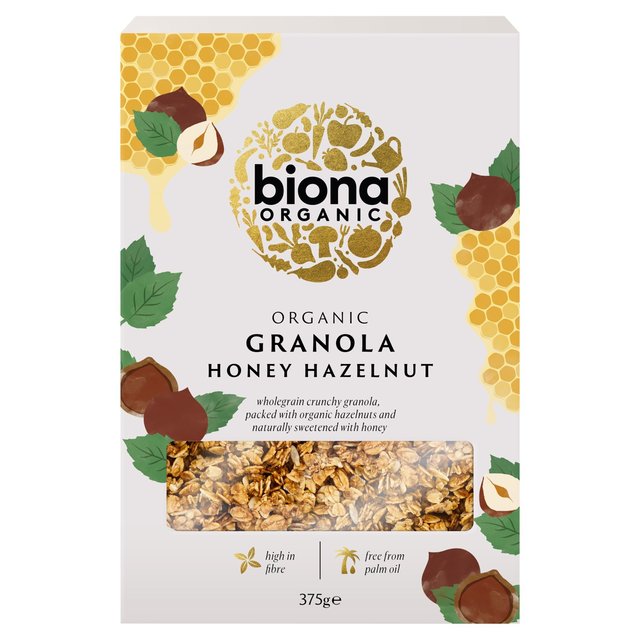 Biona Organic Honey & Hazel Crunchy Granola   375g GOODS M&S   