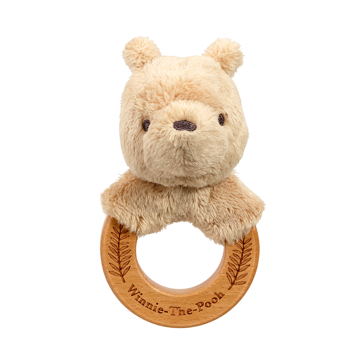 Rainbow Designs Winnie the Pooh wooden ring rattle, imported from the UK