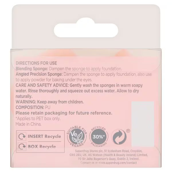 Studio London blending sponges 2 pack makeup applicator (British brand)