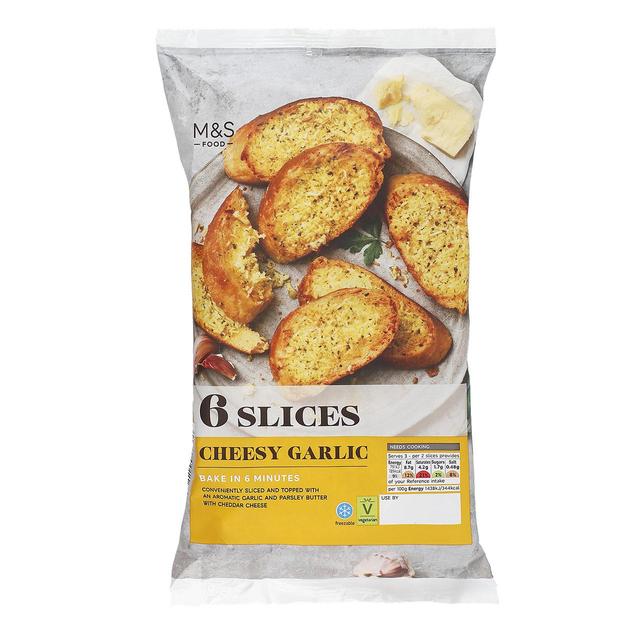 M&S Cheesy Garlic Baguette Slices   6 per pack