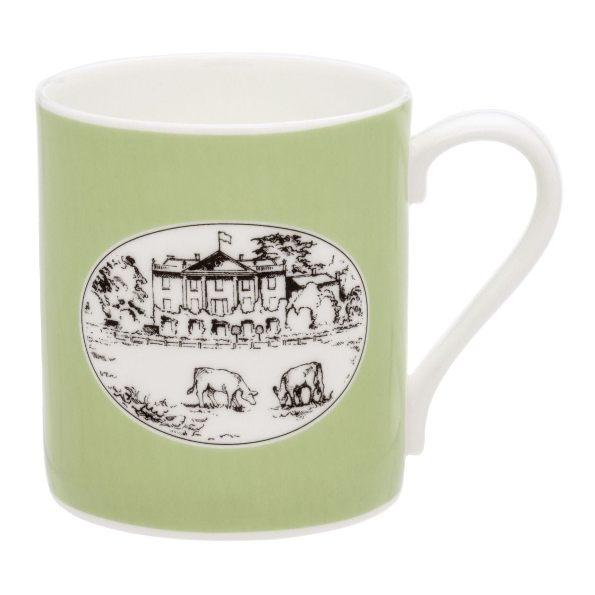 Halcyon Days green Highgrove wildflower bone china mug - British product