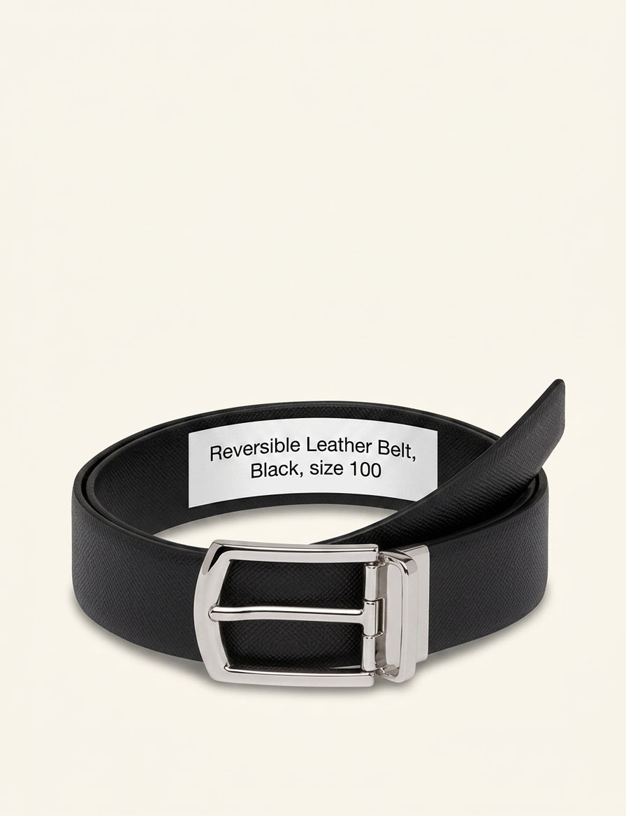 Prada reversible saffiano leather belt, UK version