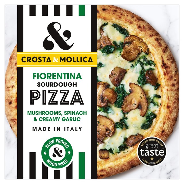 Crosta & Mollica Fiorentina Sourdough Pizza with Mushrooms & Spinach   443g