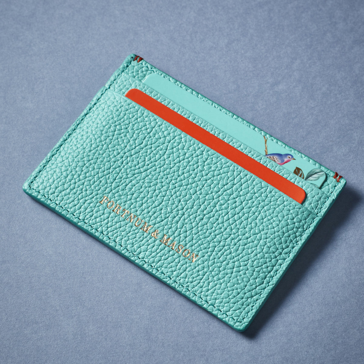 Fortnum's credit card holder in Eau de Nil - British product