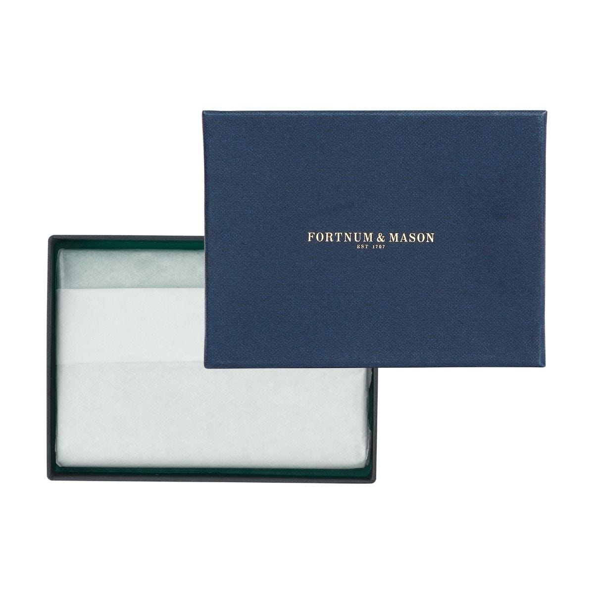 Fortnum's flat credit card holder in navy, UK version
