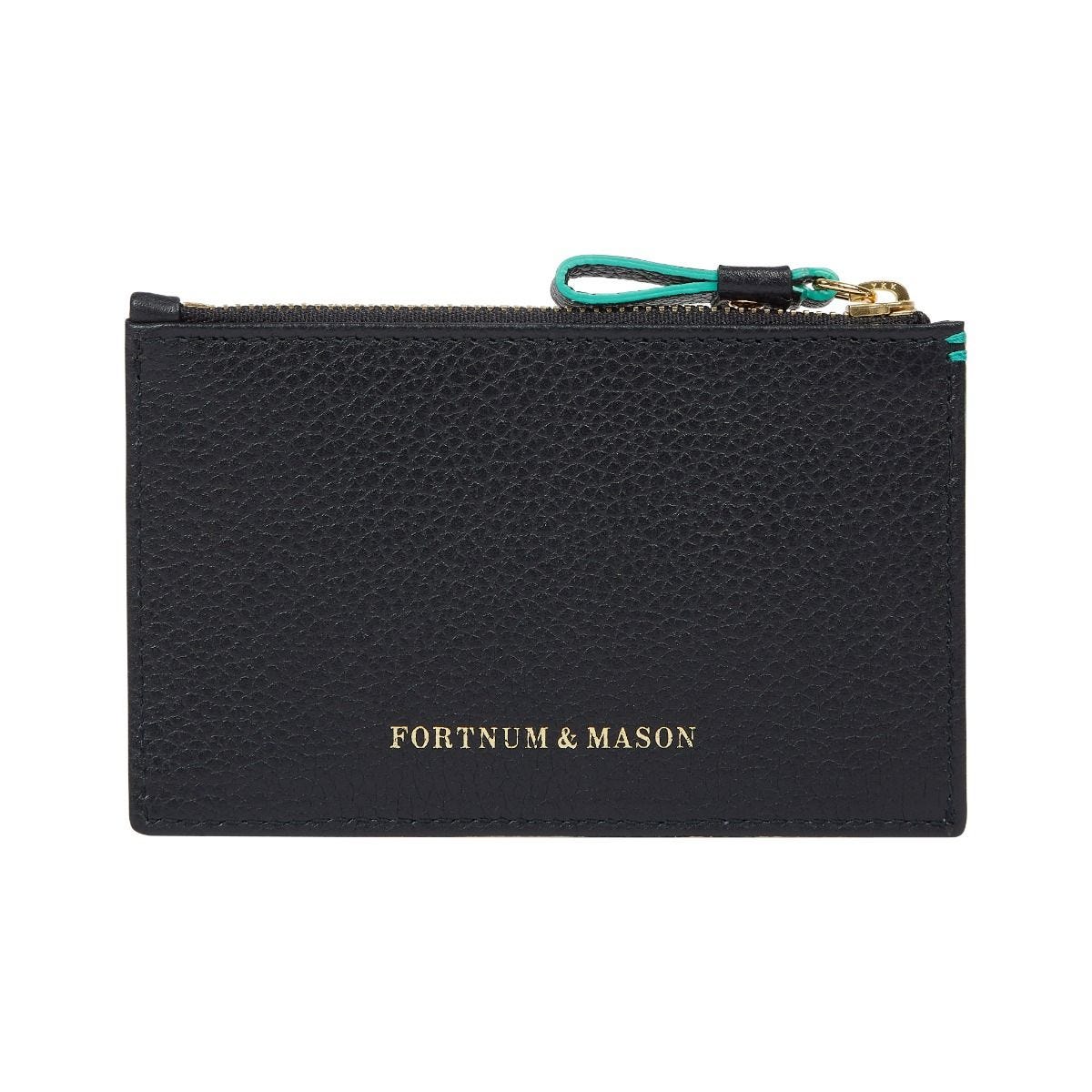 Fortnum's zip credit card holder in navy (British brand)