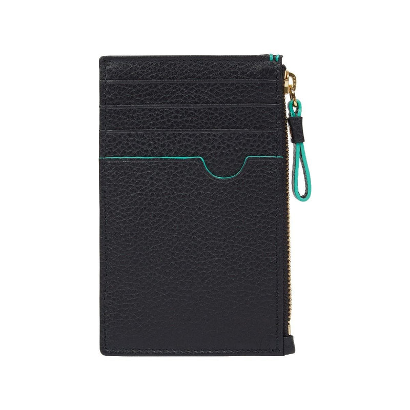 Fortnum's zip credit card holder in navy (British brand)