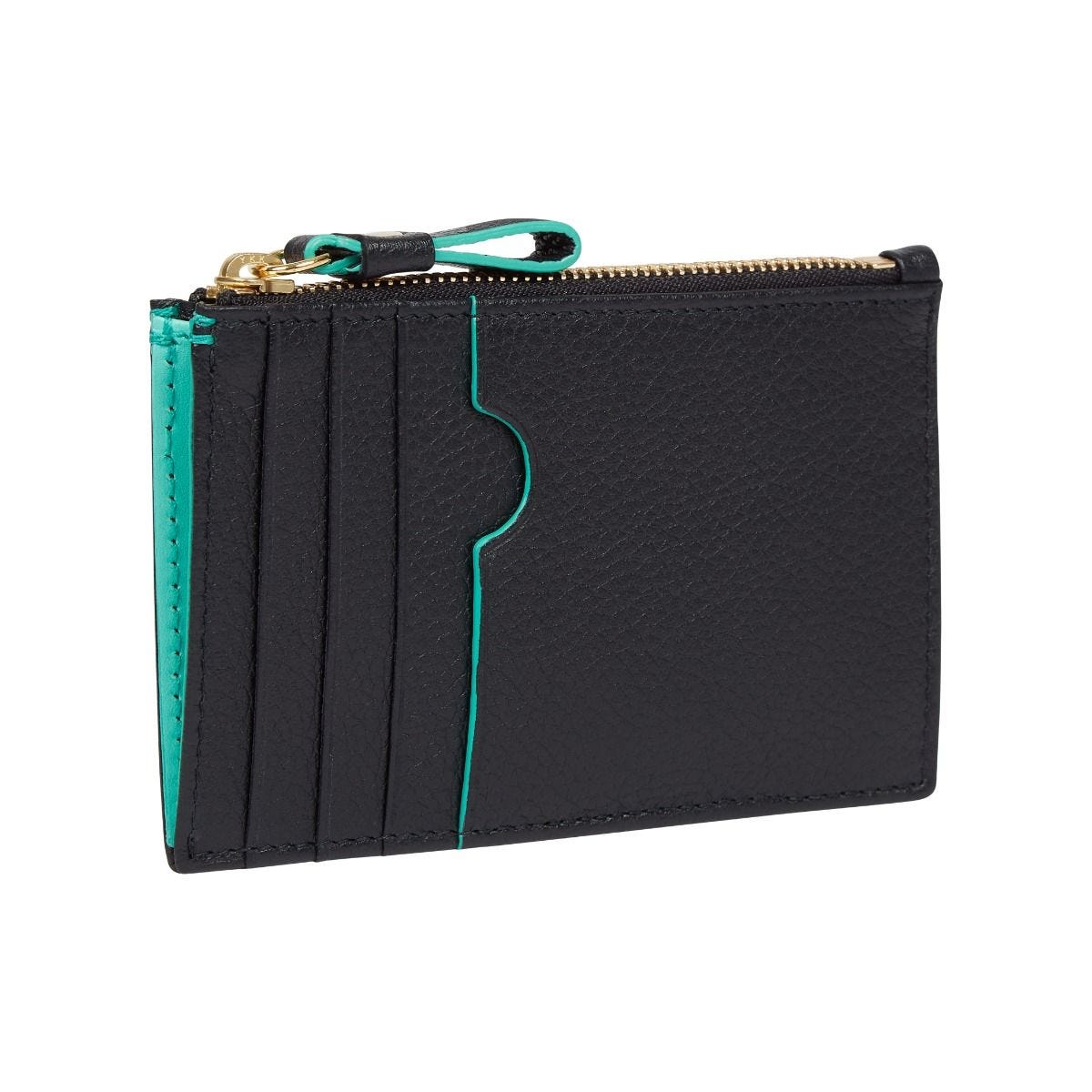 Fortnum's zip credit card holder in navy (British brand)