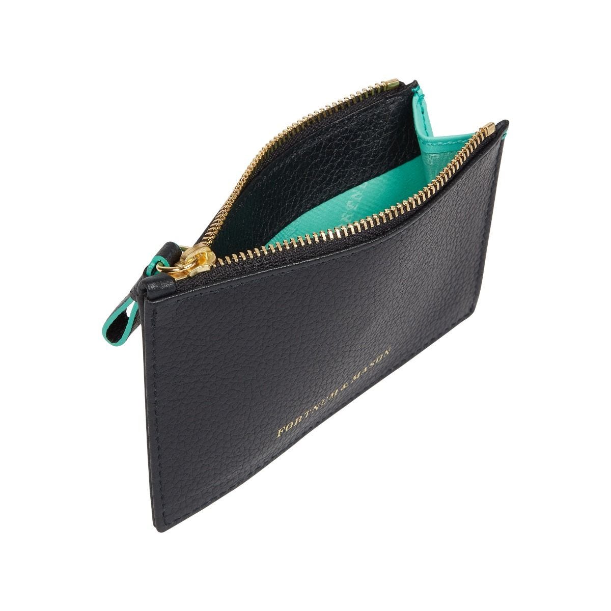 Fortnum's zip credit card holder in navy (British brand)