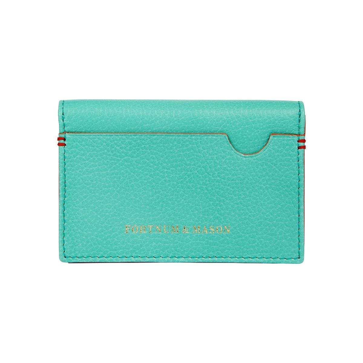 Fortnum's Flap credit card holder Eau de Nil, UK version
