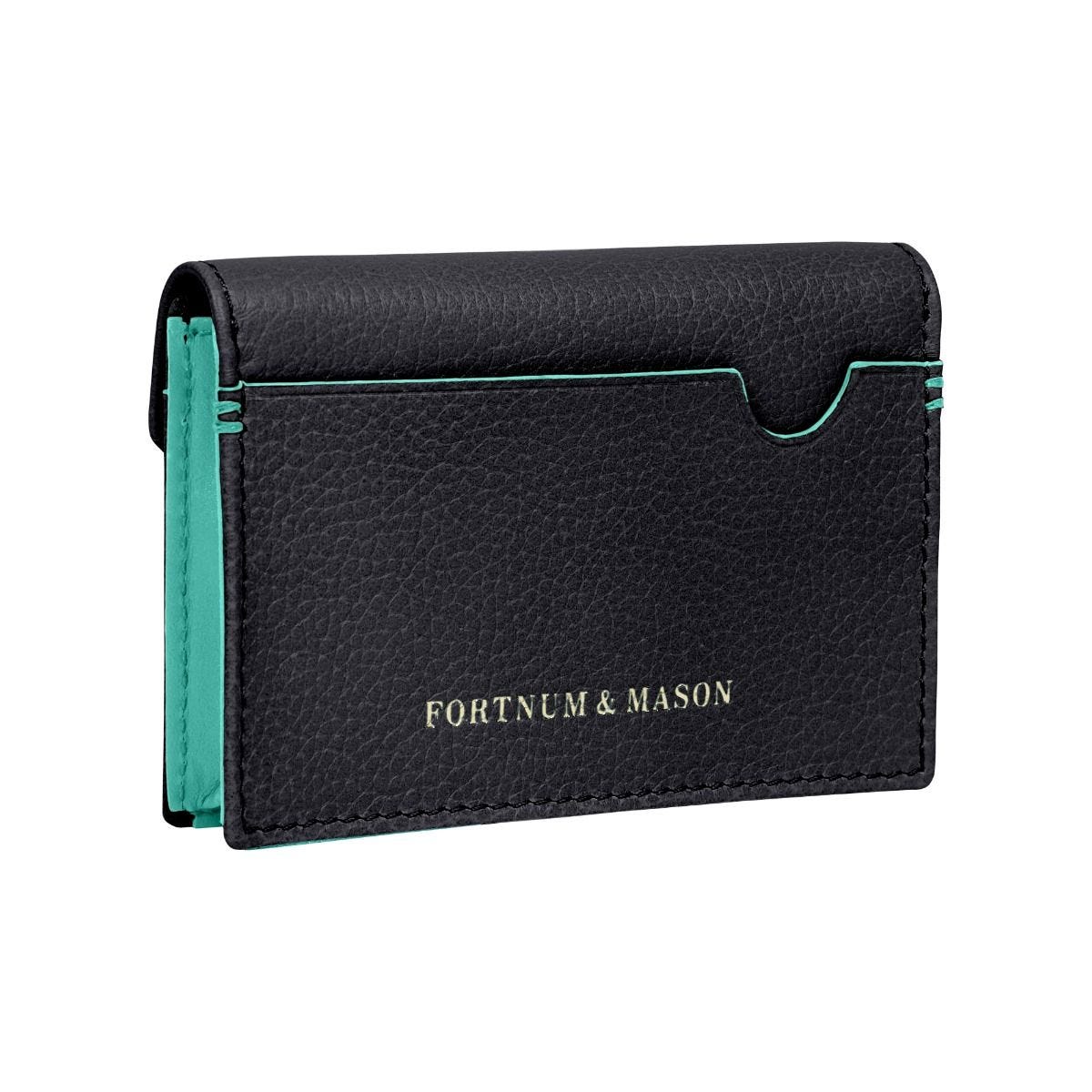 Fortnum's flap credit card holder navy, imported from the UK