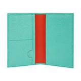 Fortnum's leather passport cover in Eau de Nil, UK version
