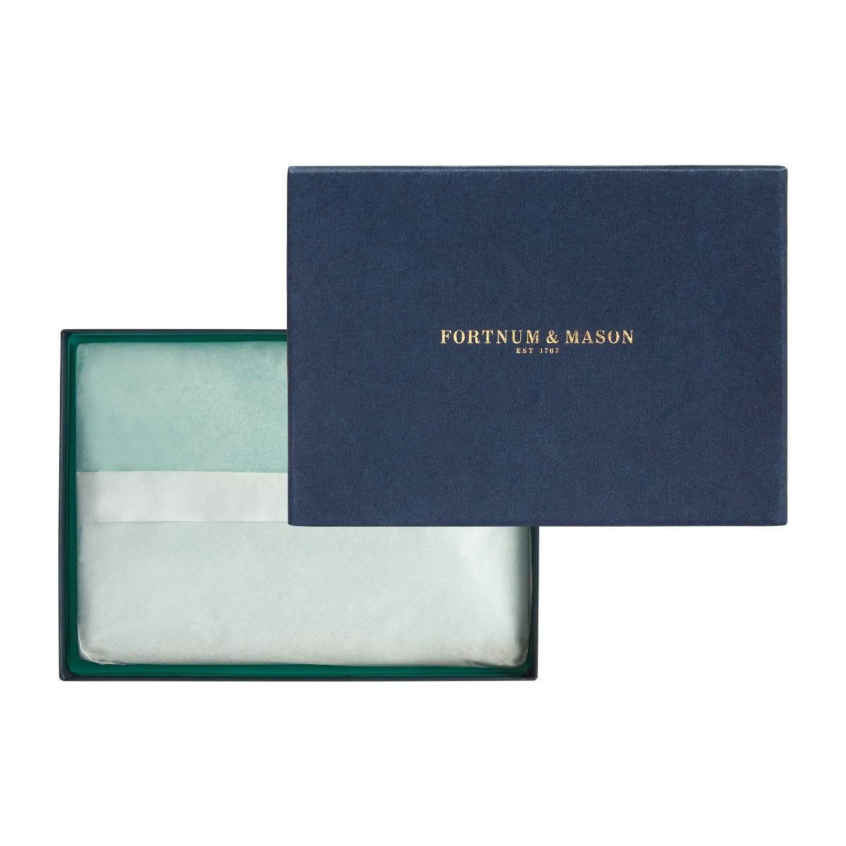 Fortnum's leather passport cover in Eau de Nil, UK version