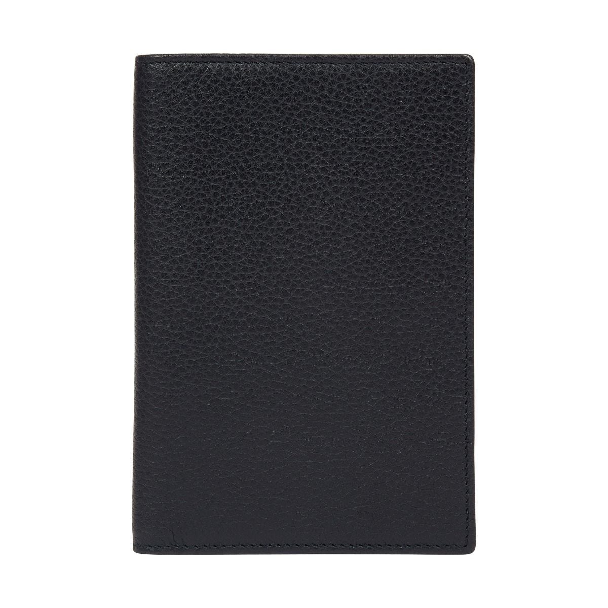 Fortnum's navy leather passport cover with card slots (British brand)