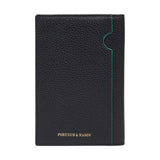 Fortnum's navy leather passport cover with card slots (British brand)