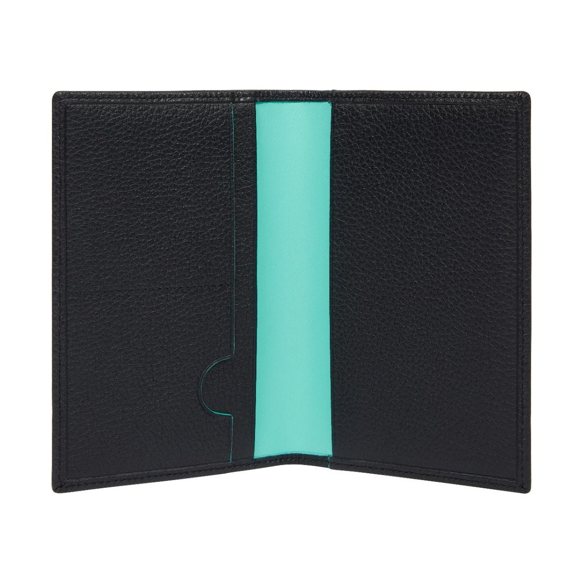 Fortnum's navy leather passport cover with card slots (British brand)