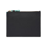 Fortnum's small navy leather zip pouch 17cm x 12.5cm - British product