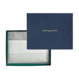 Fortnum's small navy leather zip pouch 17cm x 12.5cm - British product
