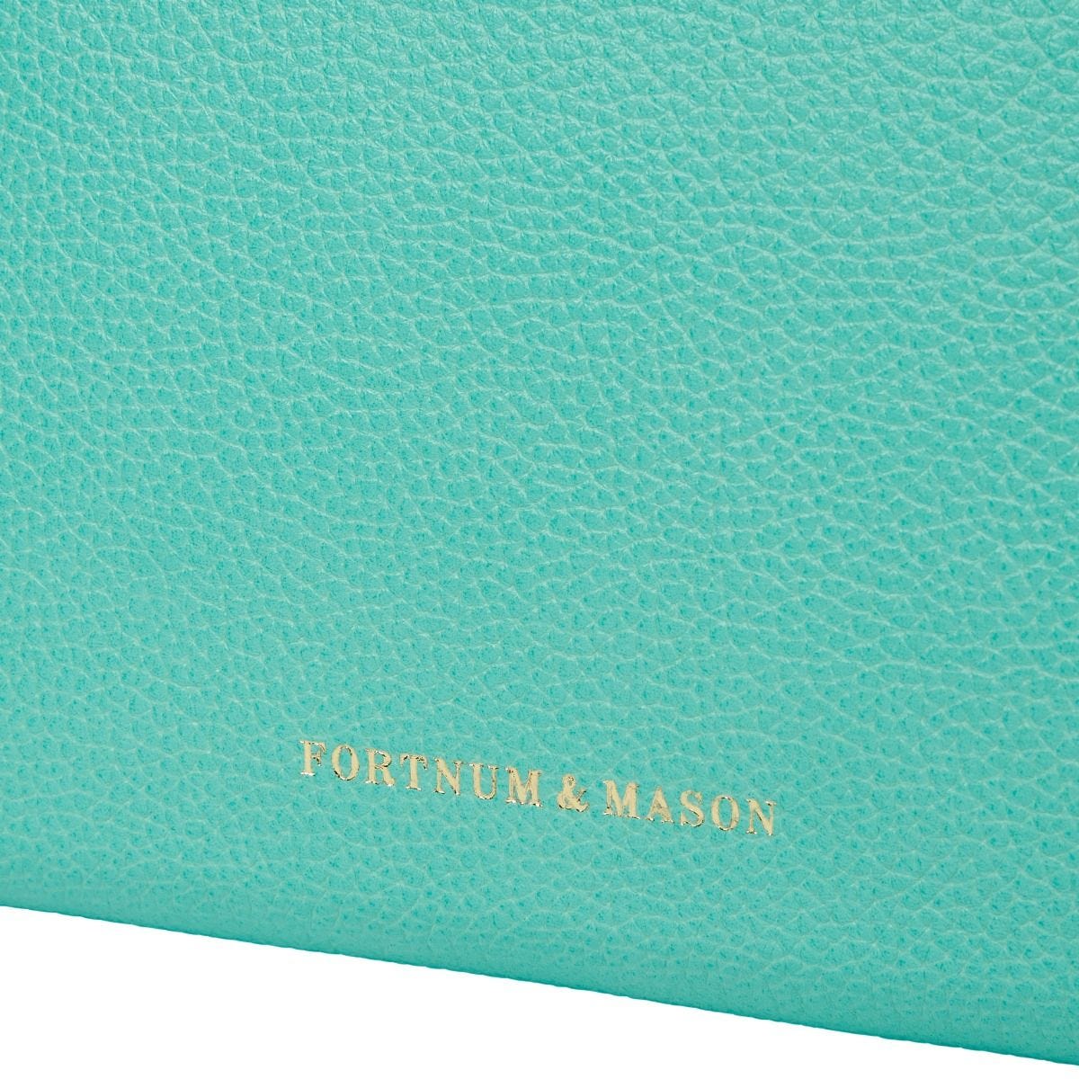 Fortnum's curved cosmetics bag Eau de Nil, UK version