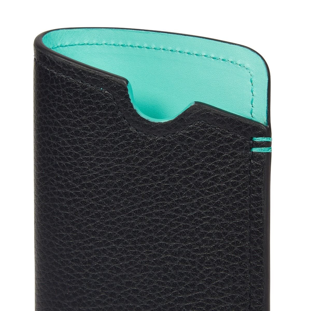 Fortnum and Mason navy leather glasses case (British brand)