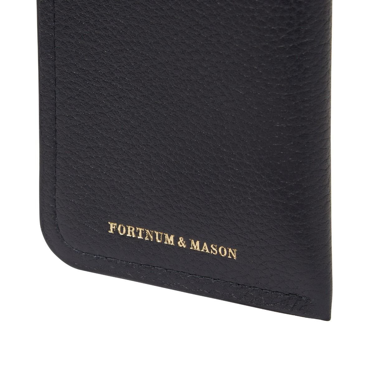 Fortnum and Mason navy leather glasses case (British brand)