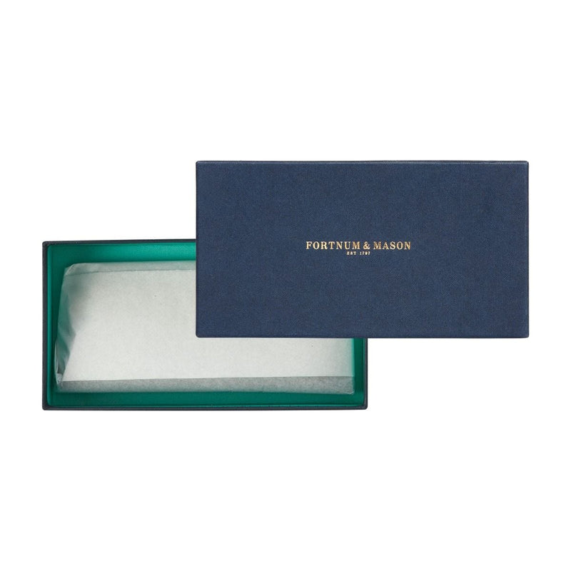 Fortnum and Mason navy leather glasses case (British brand)