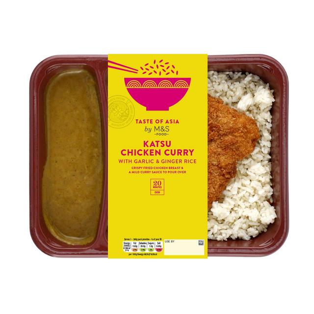 M&S Crispy Katsu Chicken Curry with Rice - Taste of Asia   380g