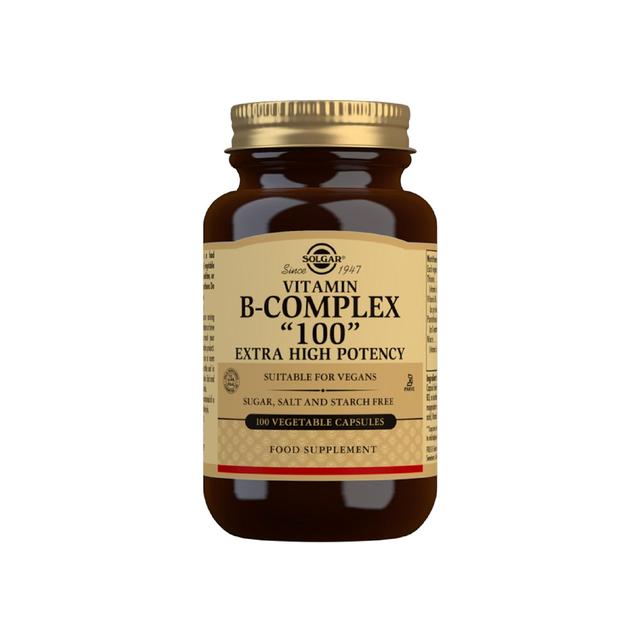 Solgar Extra High Potency Vitamin B-Complex Supplement Vegetable Capsules    100 per pack GOODS M&S   