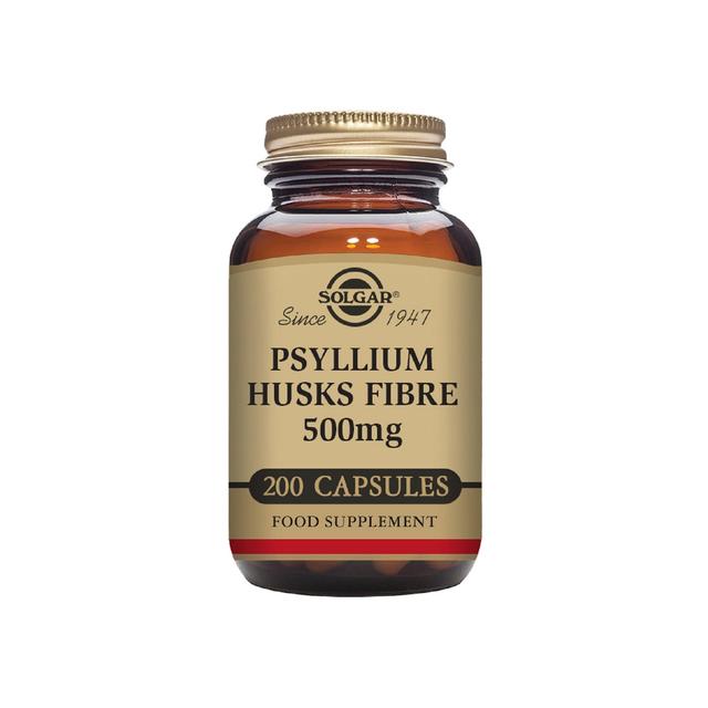 Solgar Psyllium Husks Fibre Vegetable Capsules 500mg    200 per pack GOODS M&S   