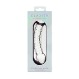 Clarity hand-blown glass dildo Celestial Bliss, UK version