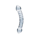 Clarity hand-blown glass dildo Celestial Bliss, UK version