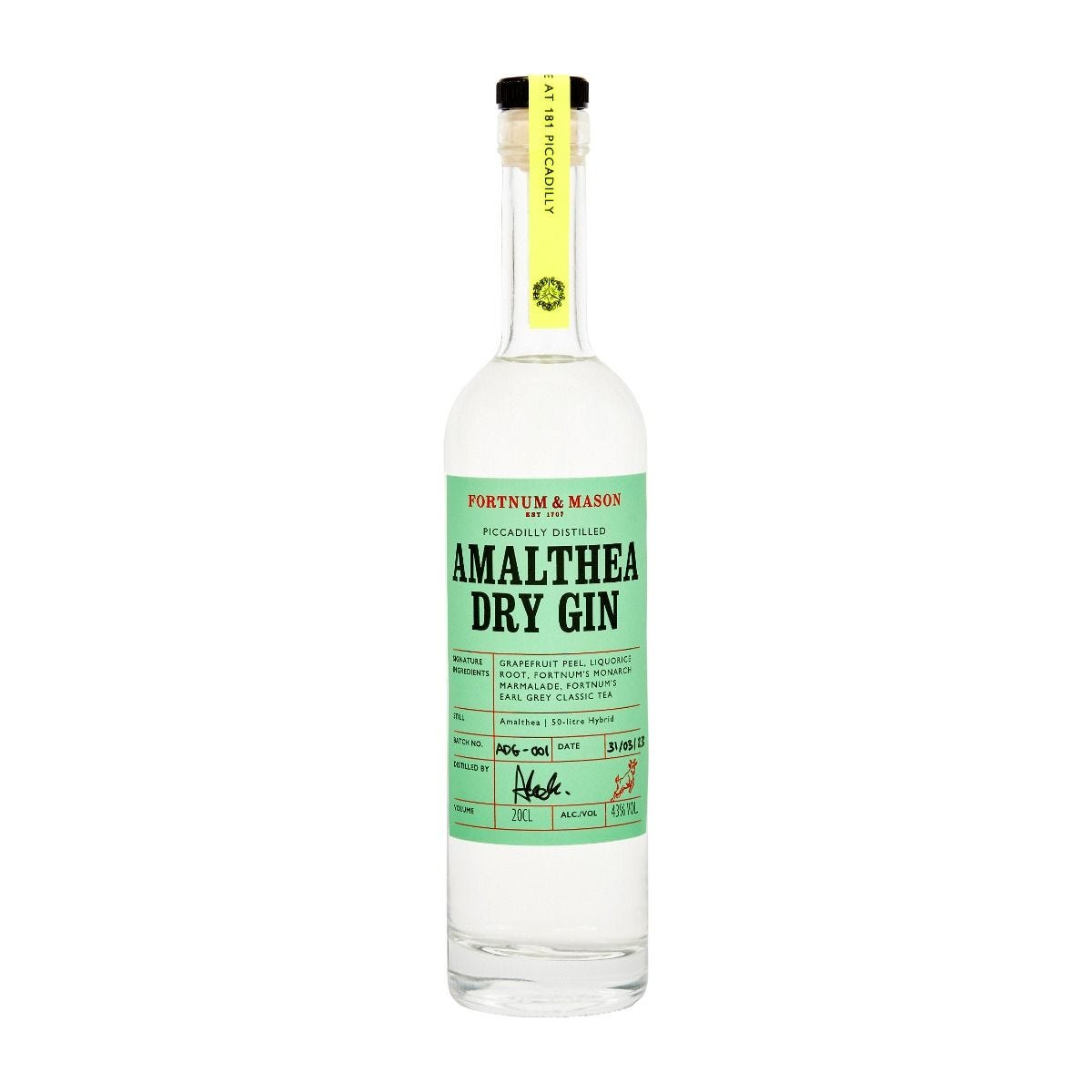 Fortnum's Amalthea London Dry Gin 20cl, UK version