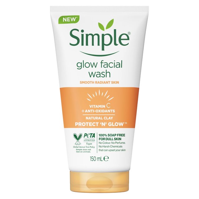 Simple Protect 'N' Glow Express Glow Clay Polish Cleanser   150ml GOODS M&S   