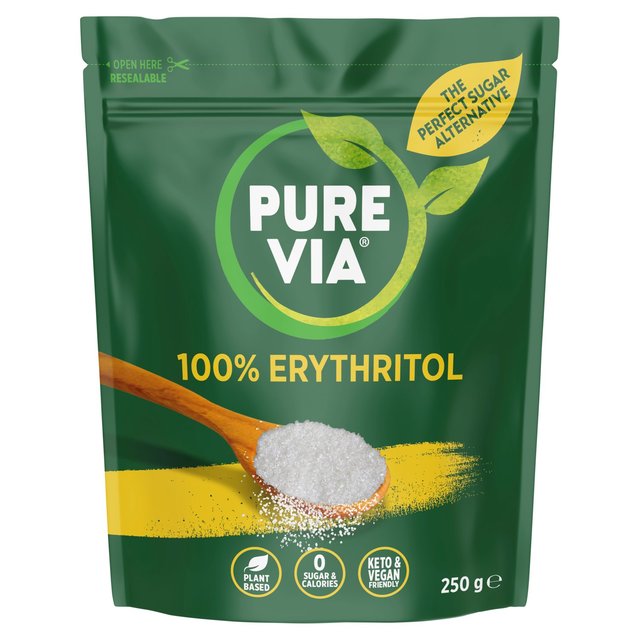 Pure Via 100% Erythritol Keto Sweetener Granules    250g GOODS M&S   