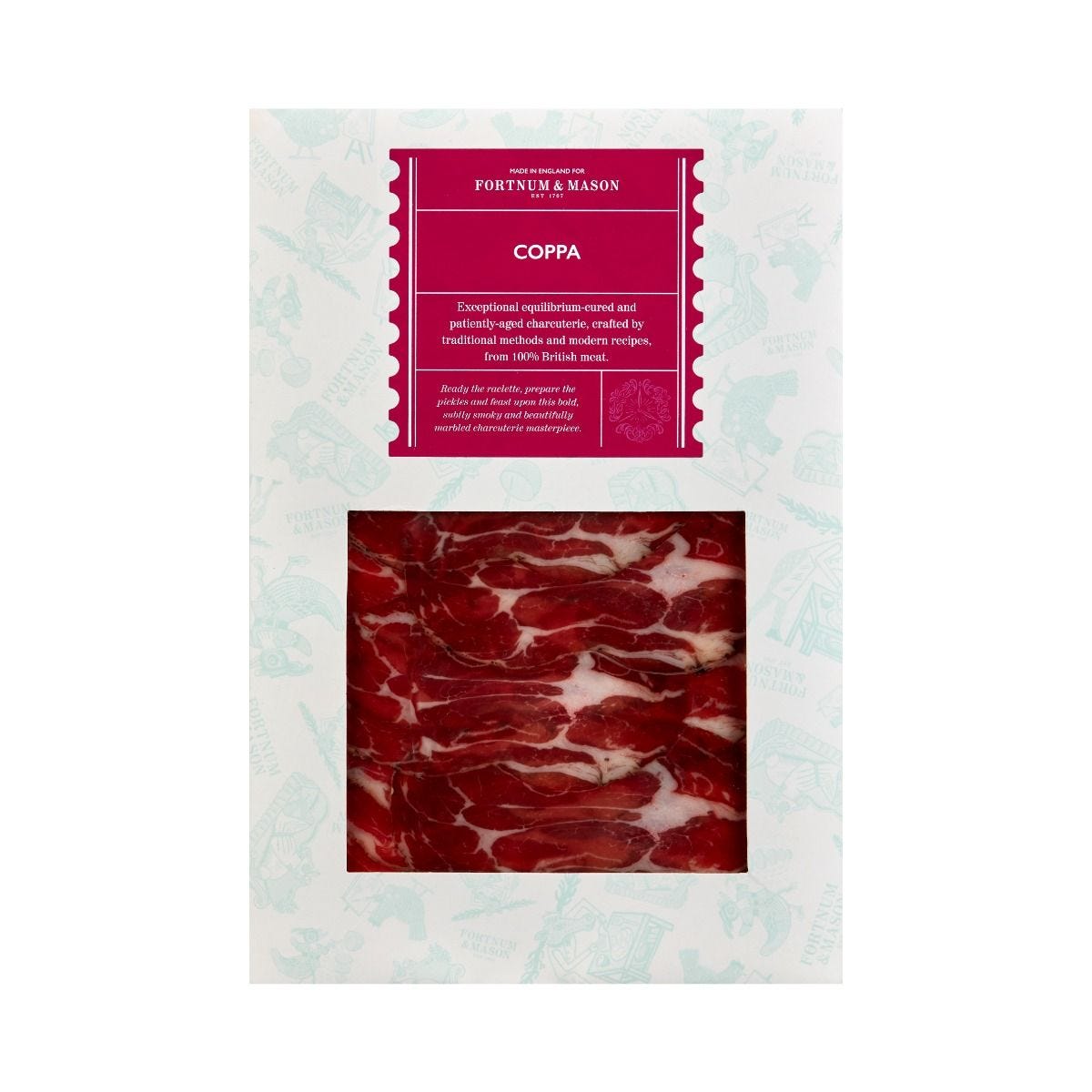 Fortnum & Mason smoked coppa 100g, imported from the UK