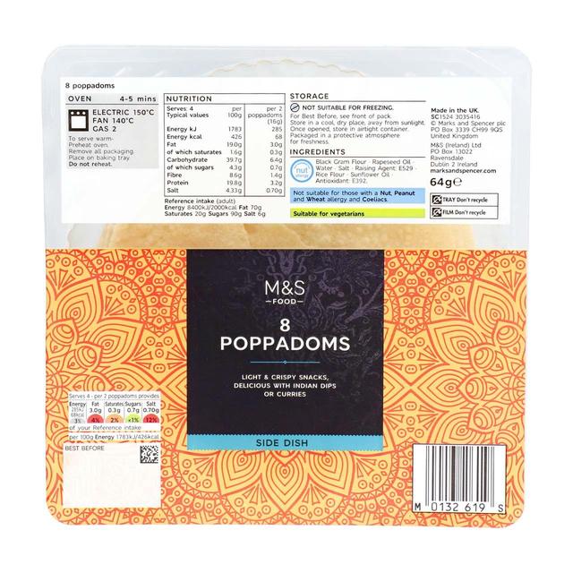 M&S Poppadoms   64g GOODS M&S   