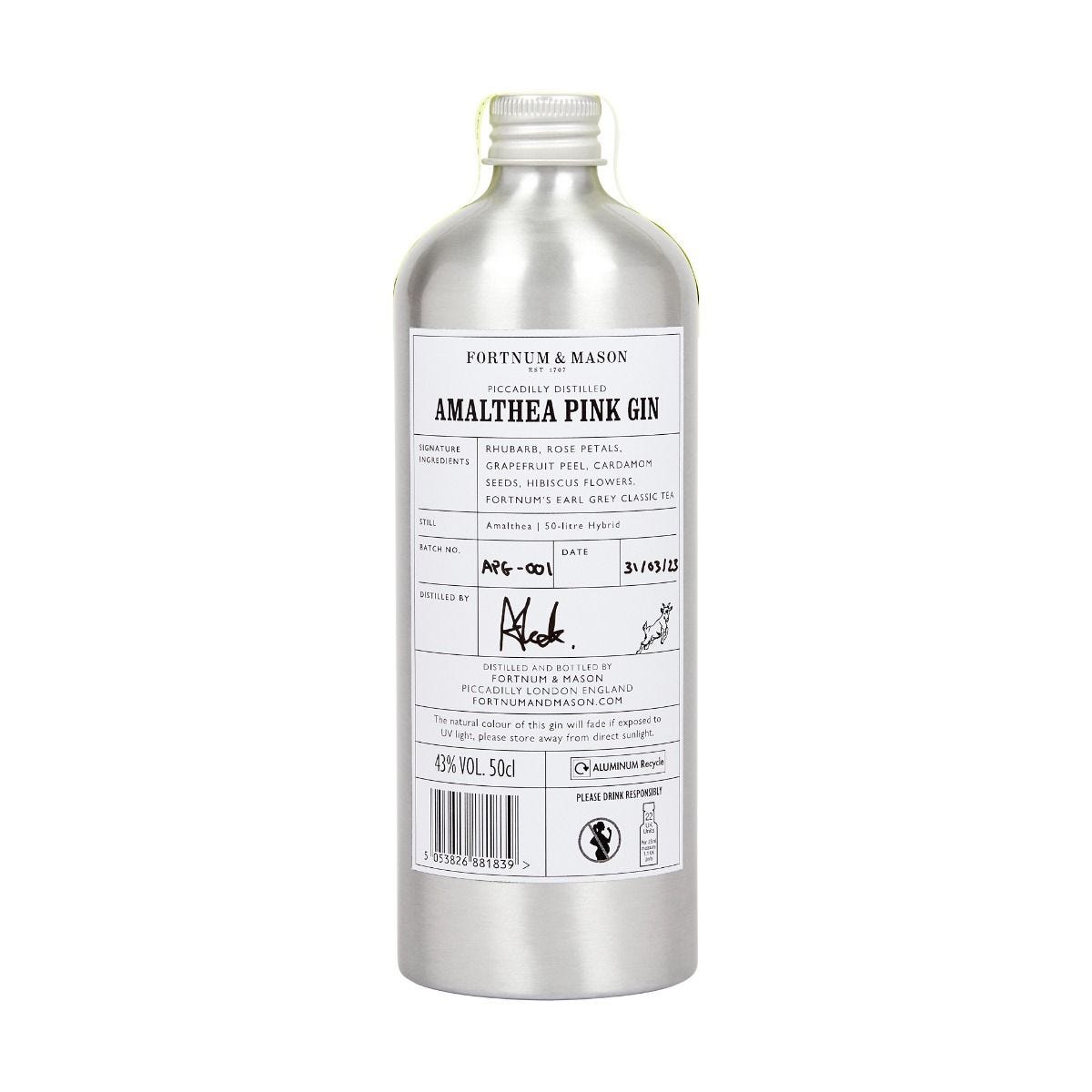 Fortnum's Amalthea Pink Gin refill 50cl (British brand)