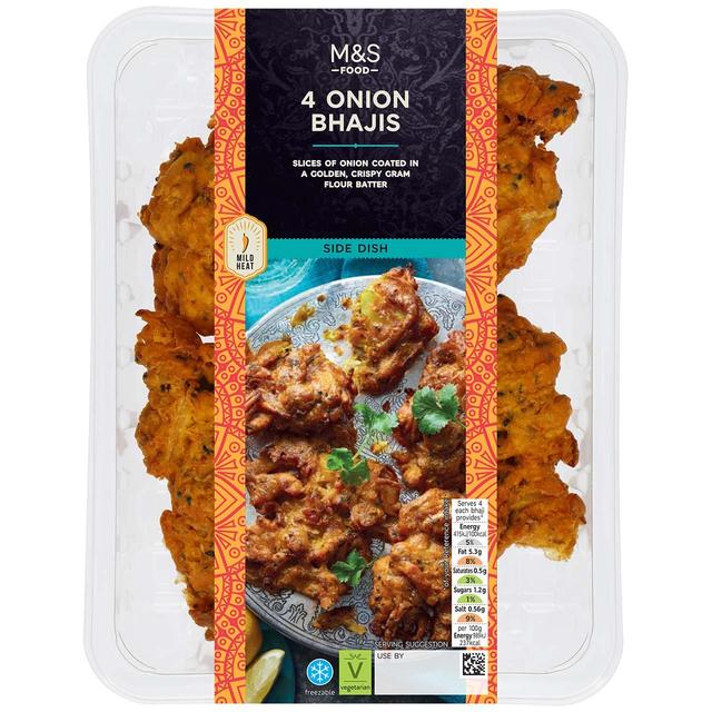 M&S 4 Onion Bhajis   168g GOODS M&S   