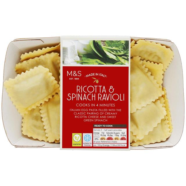 M&S Made In Italy Ricotta & Spinach Ravioli   250g GOODS M&S   