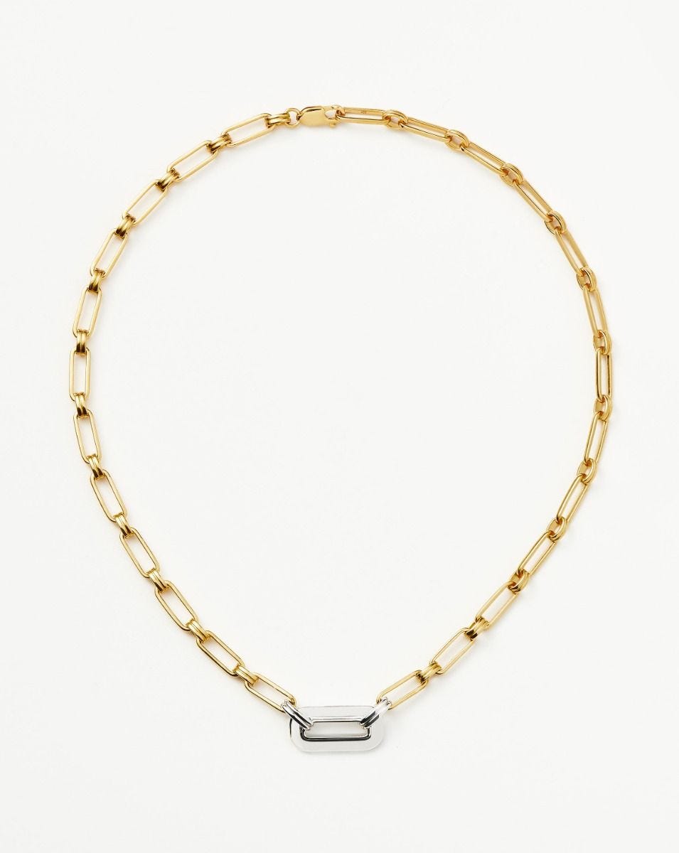 Missoma Mixed Metal Gold Necklace, UK version