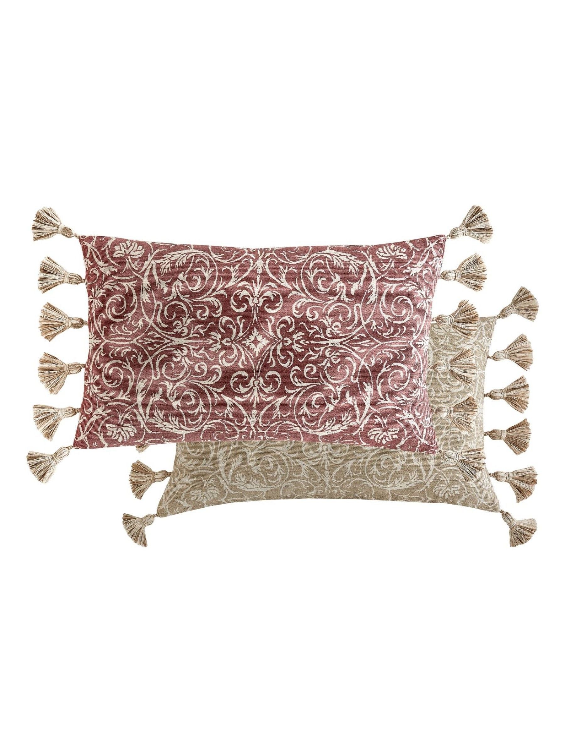 Historic Royal Palaces antique rose pink polyester cushion 30x50cm, UK version