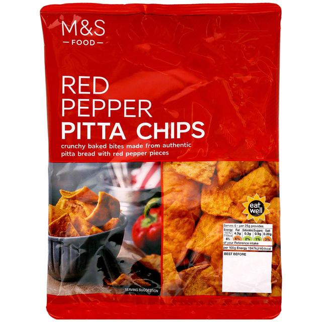 M&S Red Pepper Pitta Chips   150g