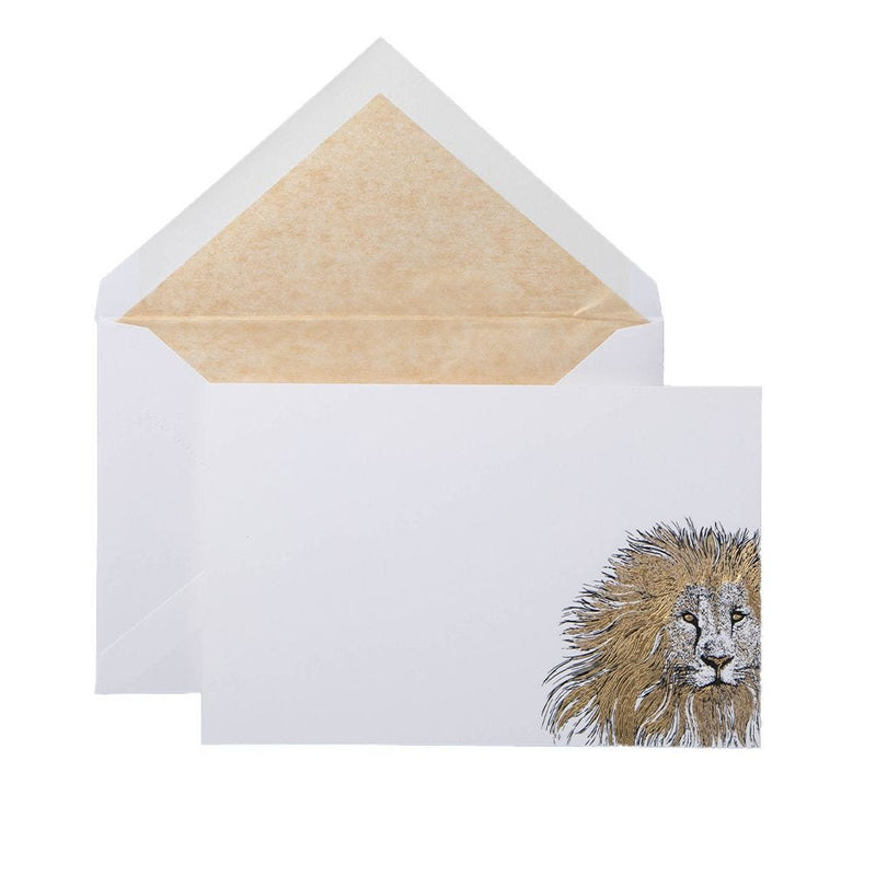Mount Street Printers lion notecards set of 10 (British brand)