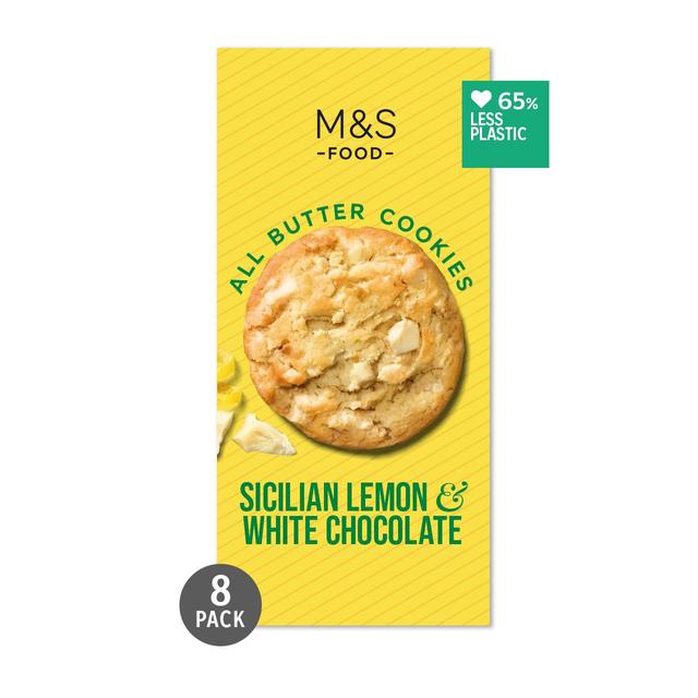 M&S Sicilian Lemon & White Chocolate Cookies   200g GOODS M&S   