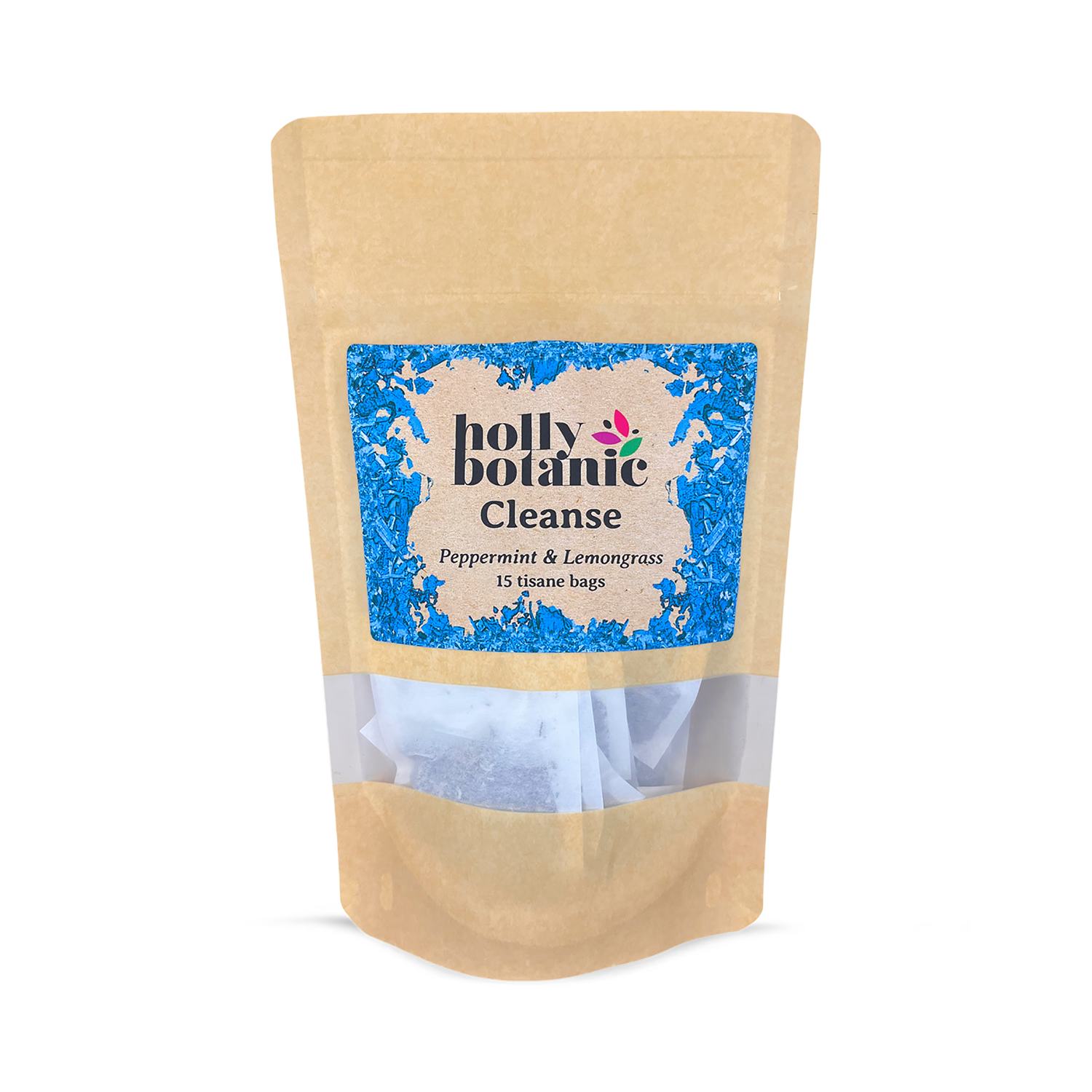 Holly Botanic tisane peppermint lemongrass 15 tea bags - British product