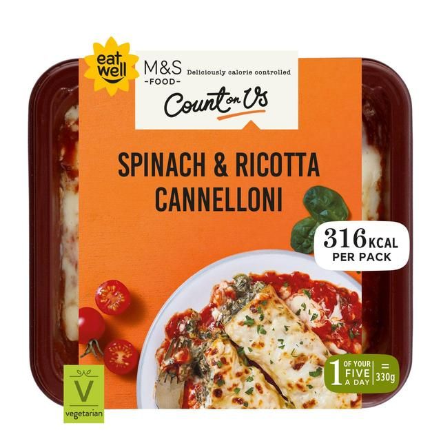 M&S Count On Us Spinach & Ricotta Cannelloni   400g GOODS M&S   