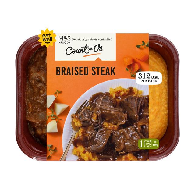 M&S Count On Us Braised Steak with Root Vegetable Crush   380g