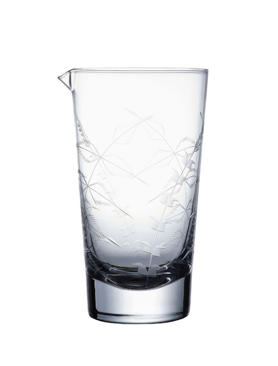 The Vintage List fern mixing glass 555ml (British brand)